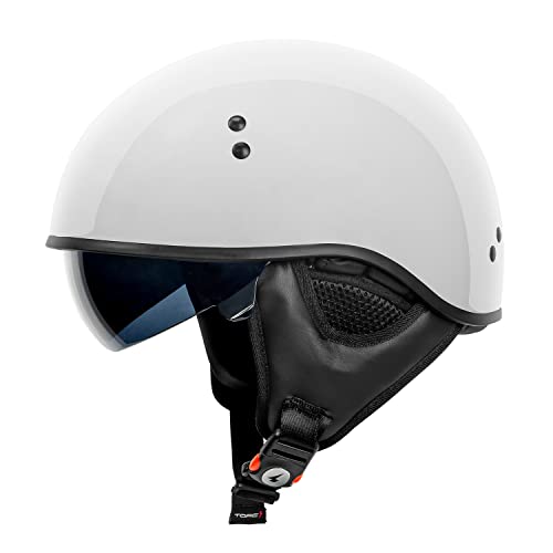 TORC T59 Half Helmet (Gloss White) - XS