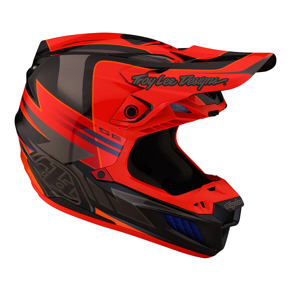 Troy Lee Designs SE5 Carbon Adult Motocross Dirt Bike Helmet w/ MIPS (Saber Rocket Red) - 2XL