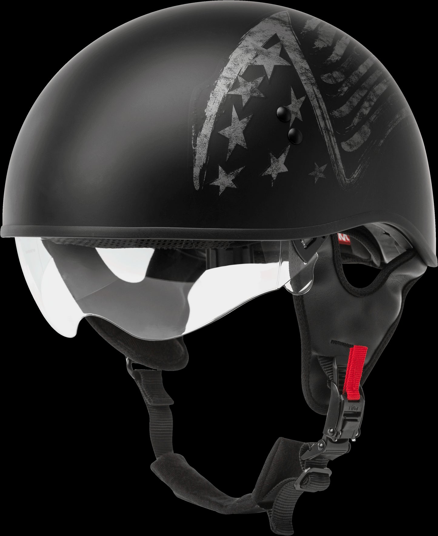 GMAX HH-65 Bravery Half Helmet (Matte Black/Grey) - Large