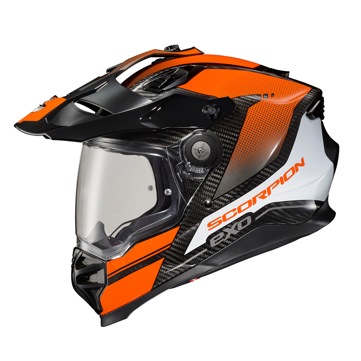 ScorpionEXO XT9000 Carbon Fiber Adventure Helmet (Trailhead Graphic Orange)