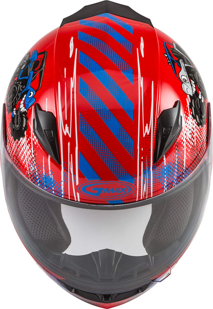 GMAX GM-49Y Cold Weather Youth Helmet (Red/Blue/Grey) - Youth Medium