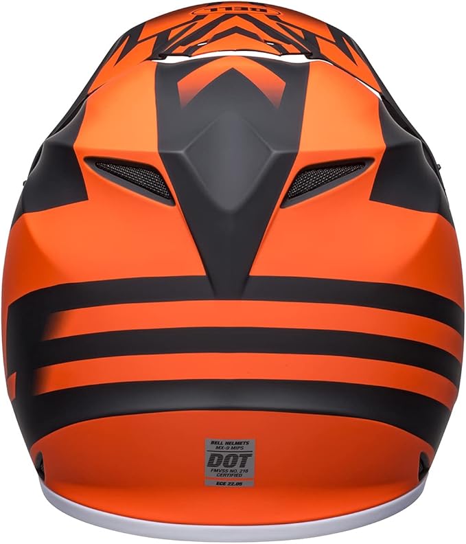 BELL MX-9 MIPS Adult Dirt Helmet (Disrupt Matte Black/Orange) - 2XL