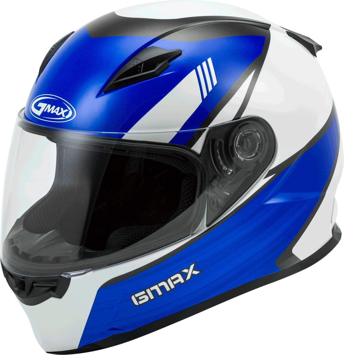 GMAX FF-49 Deflect Motorcycle Helmet (White/Blue)