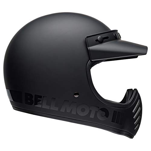 Bell Moto-3 Adult Cruiser Motorcycle Helmet (Classic Matte/Gloss Blackout - 2X-Large)