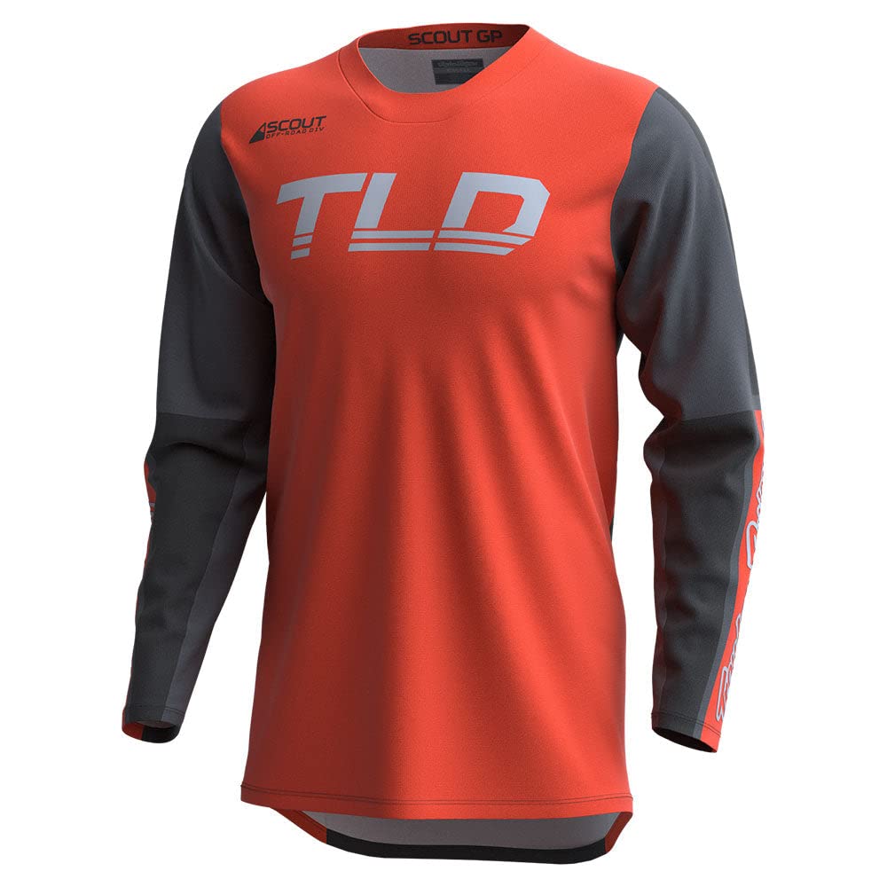 Troy Lee Designs Offroad Motocross Dirt Bike ATV Motorcycle Powersports Racing Jersey Shirt for Men, Scout GP (Recon Neon Orange/Gray, XS)