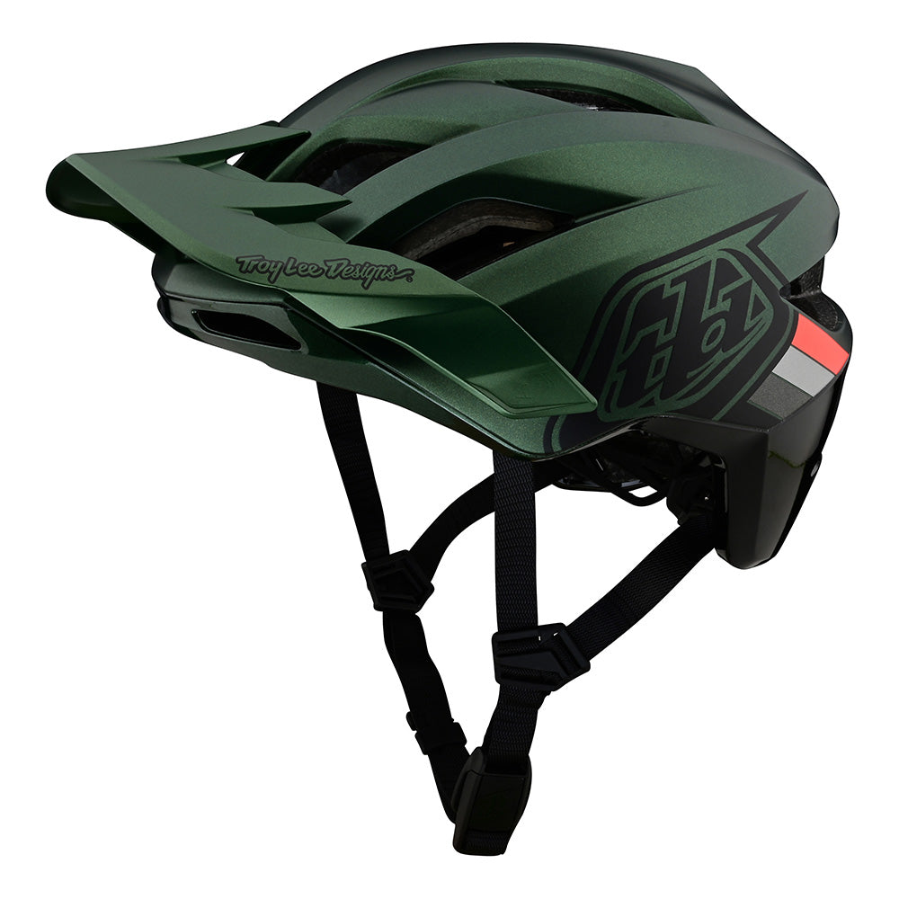 Troy Lee Designs Adult Flowline SE Badge Helmet w/ MIPS (Forest / Charcoal)