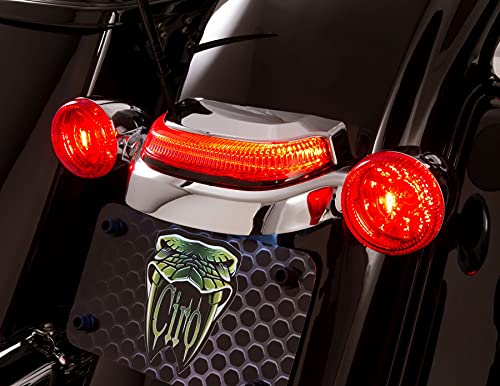 Ciro Crown Tail Light with Lightstrike Technology (Chrome w/ Light Smoke Lens)