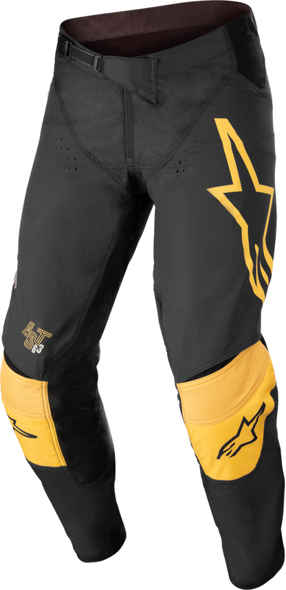 Alpinestars Techstar Factory Motocross Pants (Black/Yellow/Tangerine)