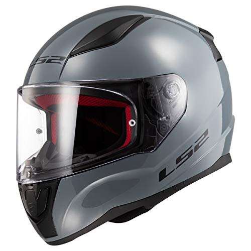 LS2 Helmets Full Face Rapid Street Helmet (Gloss Battleship Gray - X-Small)