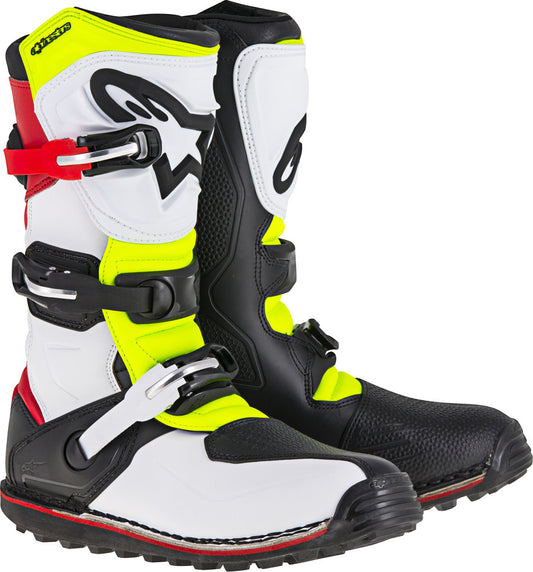 Alpinestars Tech T Motocross Boots (White/Red/Yellow/Black) Size 7