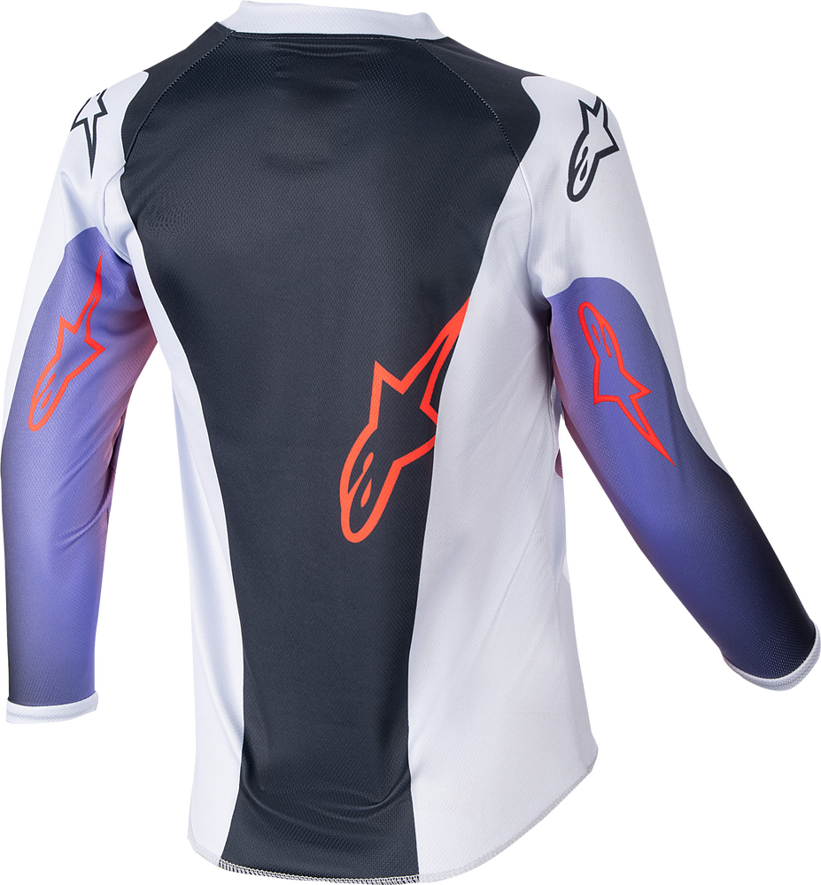 Alpinestars Youth Racer Graphic 1 MX Jersey (Light Grey/Hot Orange/Black) - 2XS