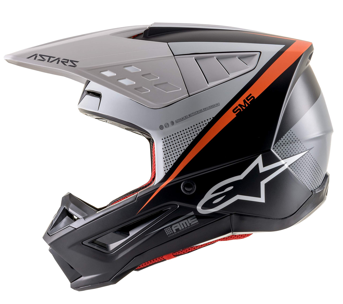 Alpinestars Supertech M5 Rayon Helmet (Black/White/Orange) - XL