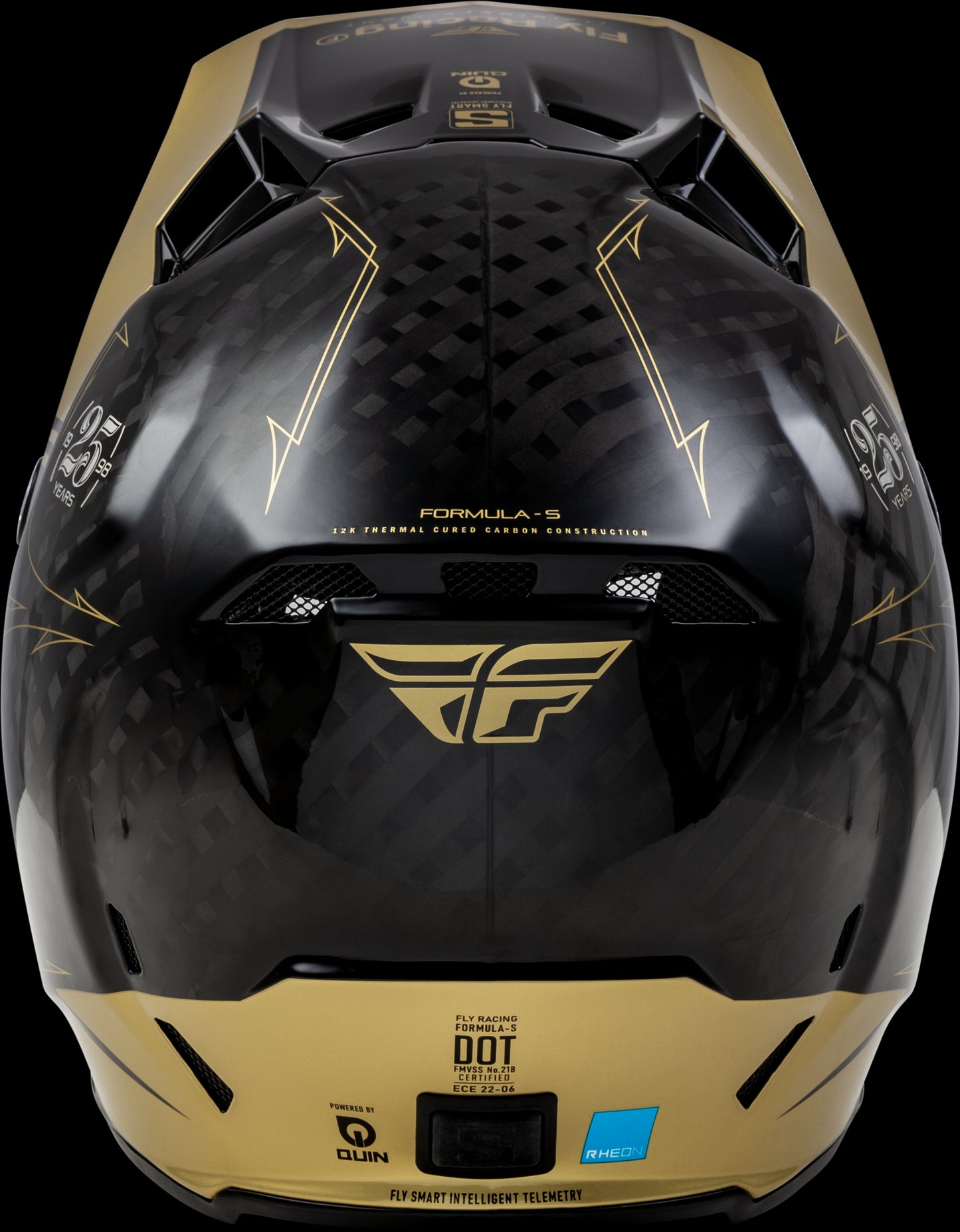 Fly Racing Formula S Legacy Carbon Helmet (Black/Gold)