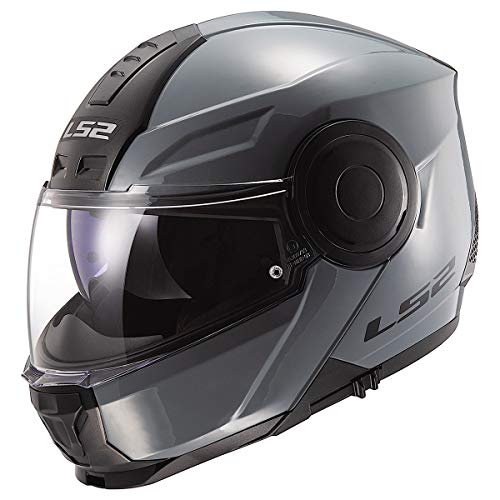 LS2 Helmets Horizon Modular Helmet W/SunShield (Gloss Battleship Gray - Small)