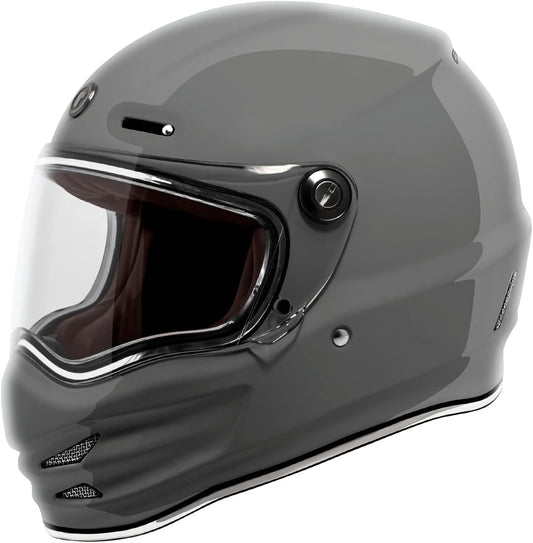 TORC T9 Retro Motorcycle Helmet (Gloss Grey)