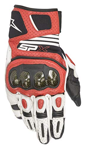 Alpinestars SMX Plus V2 Gloves (White/Black/Bright Red) - 2XL