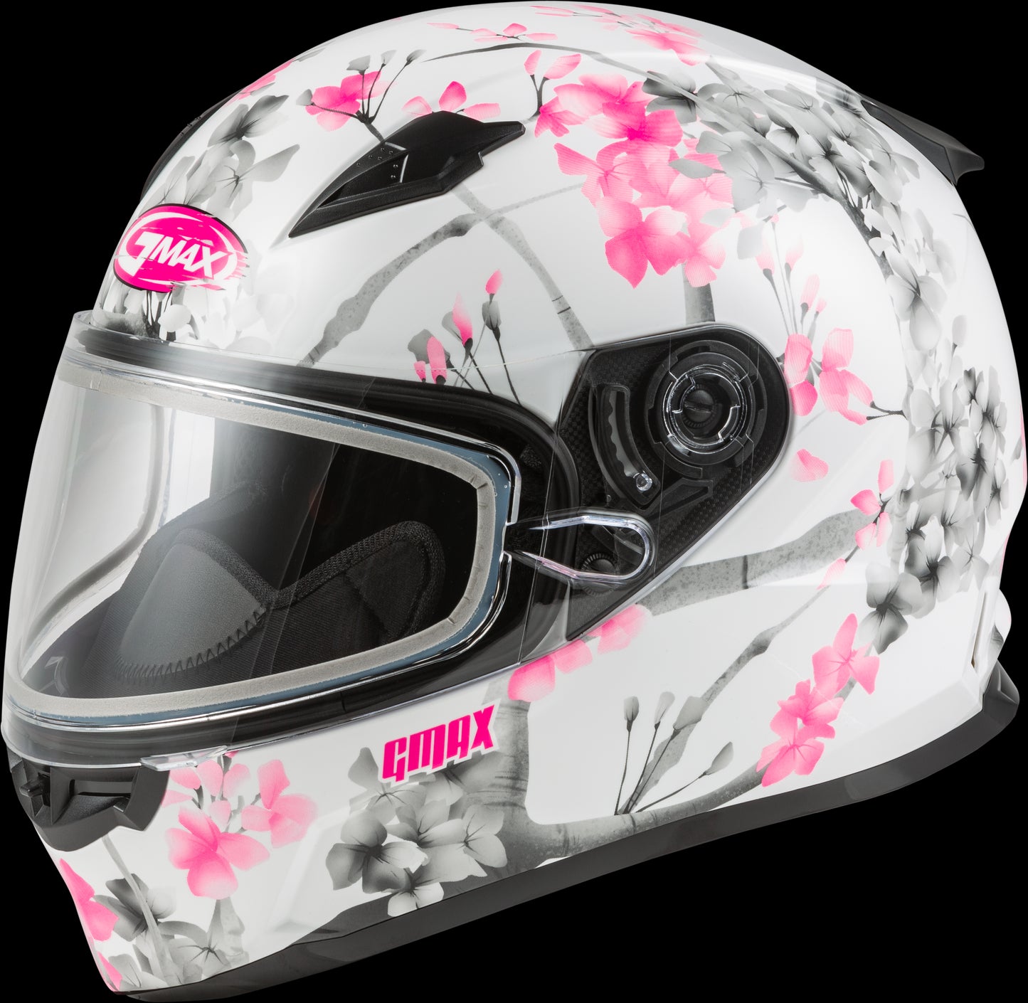 GMAX FF-49S Blossom Snow Helmet (White/Pink/Grey) - XL