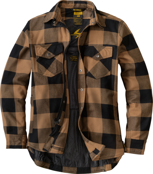 ScorpionEXO Covert Women's Flannel Motorcycle Shirt (Sand) - XS