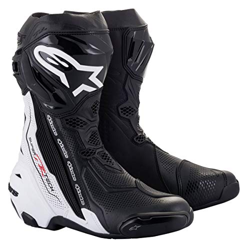 Alpinestars Supertech R Vented Boots (Black/White) - Size 47