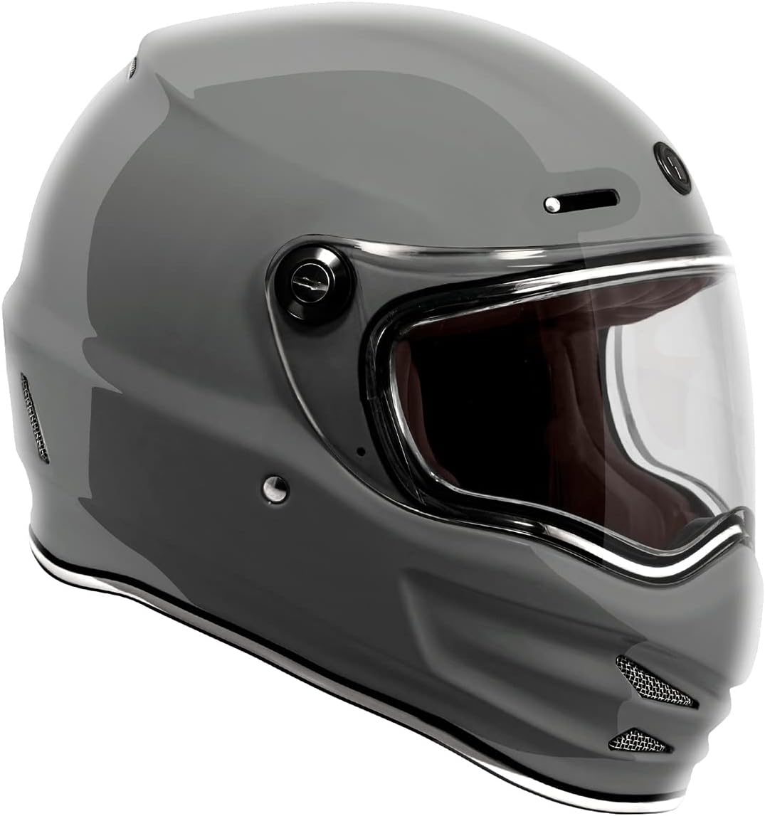 TORC T9 Retro Motorcycle Helmet (Gloss Grey)