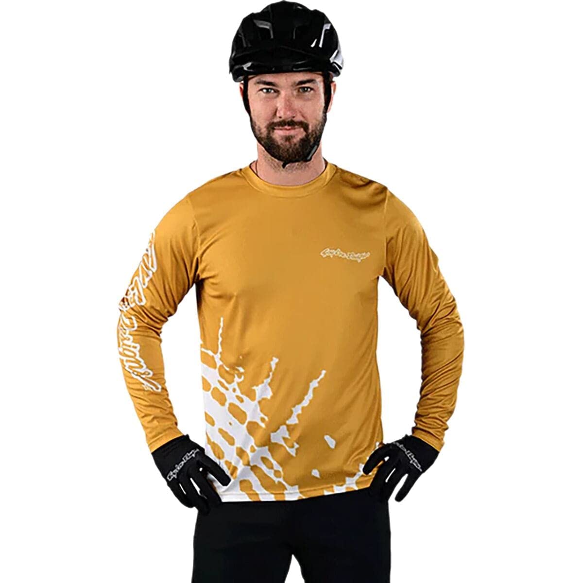 Troy Lee Designs Flowline Long-Sleeve Jersey - Men's Gold Flake, M