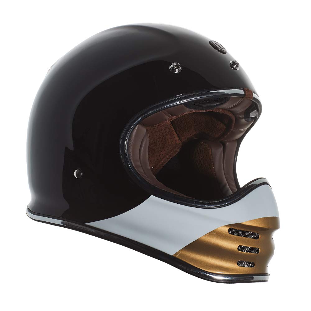 TORC T3 Retro Classic Motorcycle Helmet (Gloss Coyote) - Small