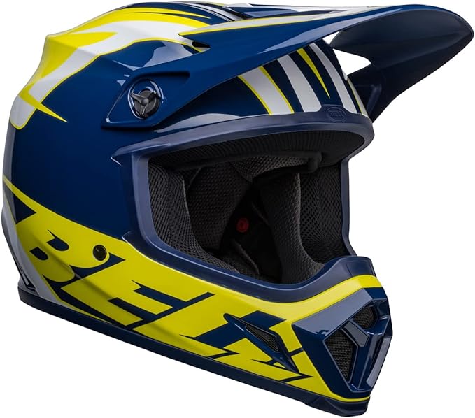 BELL MX-9 MIPS Adult Dirt Helmet (Spark Gloss Blue/Yellow) - Large