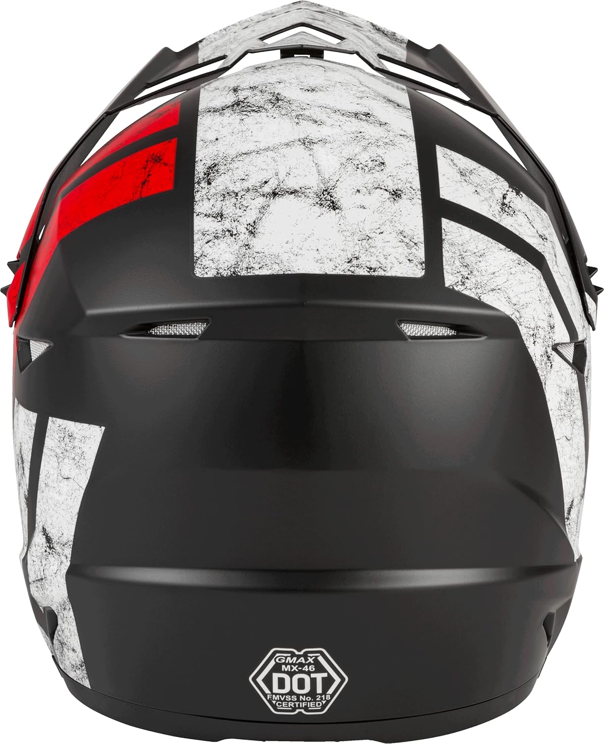 GMAX MX-46 Dominate MX Helmet (Matte Black/White/Red) - XL