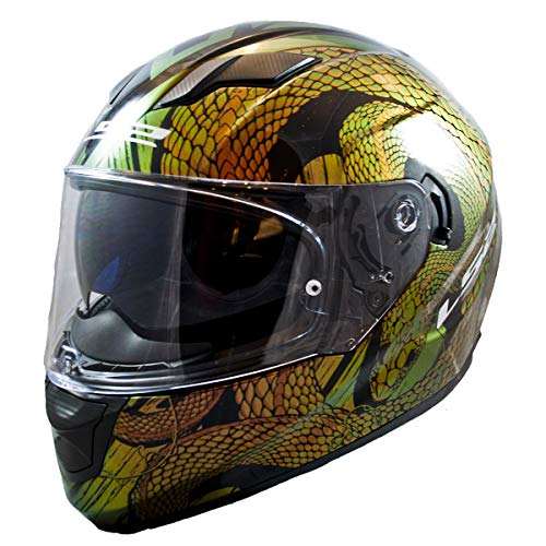 LS2 Helmets Full Face Stream Evo Street Helmet (Snakebite Chameleon - 2X-Large)