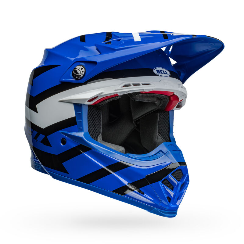 Bell Moto-9S Flex Helmets (Banshee Gloss Blue/White)