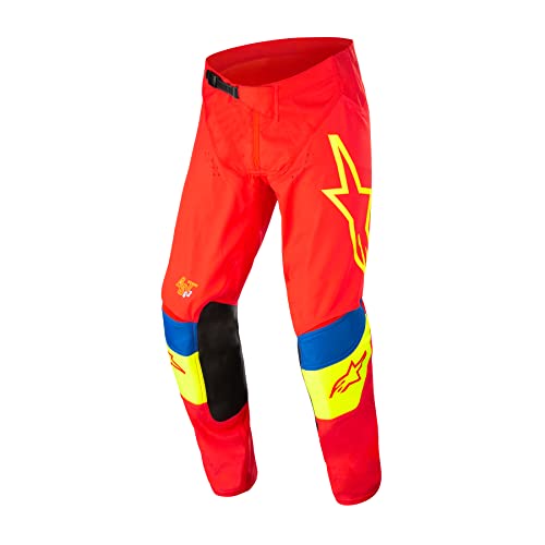 Alpinestars Techstar Quadro Motocross Pants (Bright Red/Yellow Fluo/Blue)