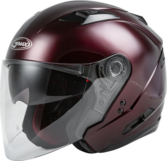 GMAX OF-77 Open-Face Motorcycle Helmet (Wine) - Medium