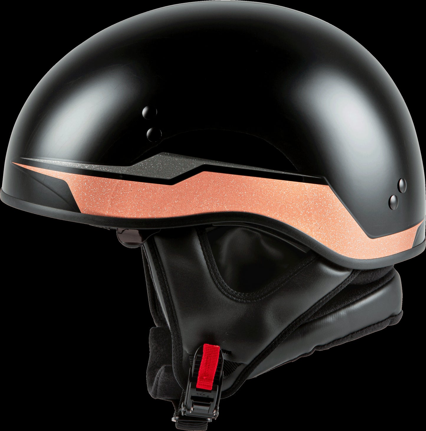 GMAX HH-65 Source Naked Half Helmet (Black/Copper) - XXL