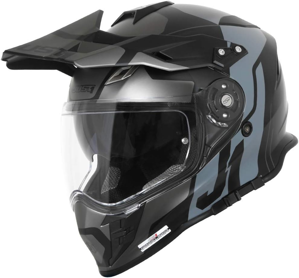 JUST 1 J34 Pro Tour MX Helmet (Titanium/Matte Black)