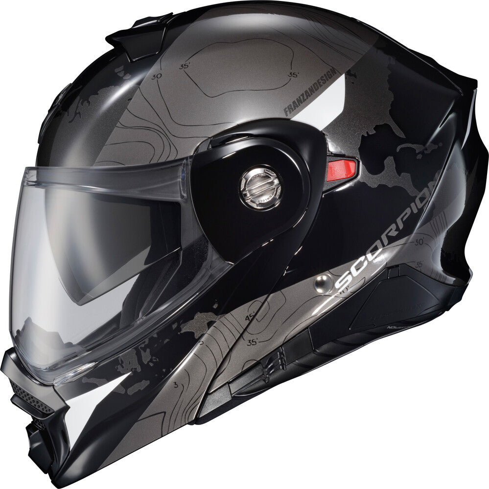 ScorpionEXO AT960 Modular Adventure Street Helmet (Topographic Black/White)