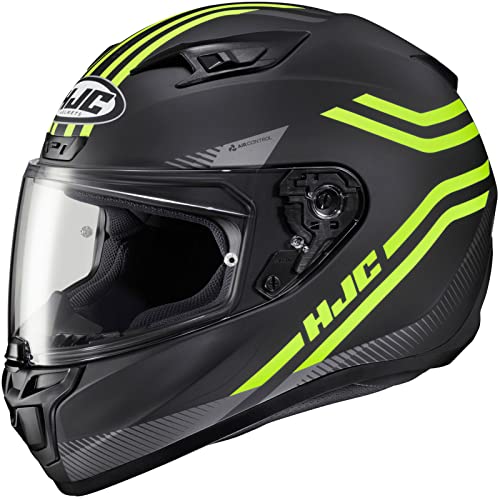 HJC Helmet i10 Strix Motorcycle Helmet (MC3HSF Yellow)