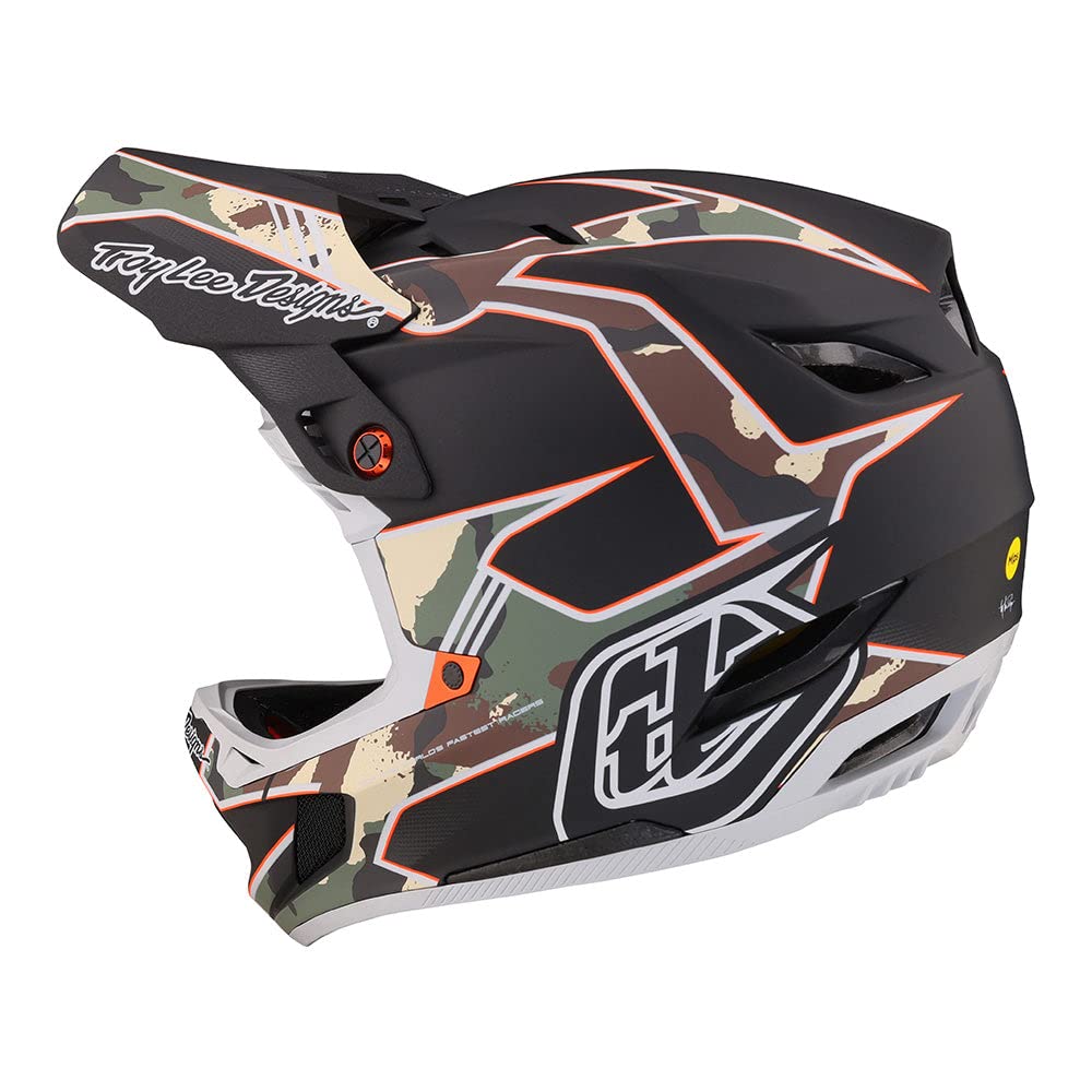 Troy Lee Designs D4 Composite Matrix Camo Full Face Mountain Bike Helmet (Army Green)