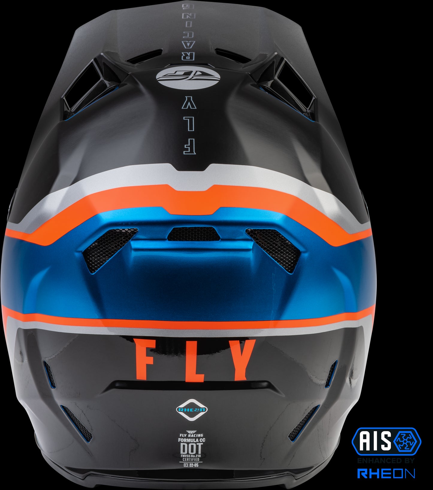 Fly Racing Formula CC Driver Helmet (Blue / Orange / Black) - Youth Large