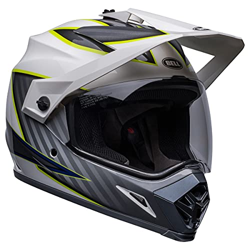 Bell MX-9 Adventure MIPS Helmet (Dalton Gloss White/Hi-Viz Yellow) - Large