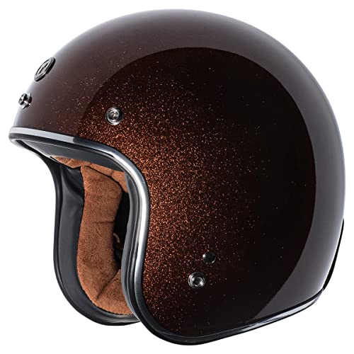 TORC 3/4 Helmet with Super Flake Speciality Paint (Root Beer Brown)