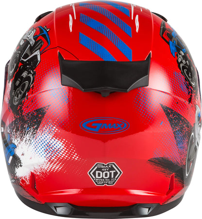 GMAX GM-49Y Cold Weather Youth Helmet (Red/Blue/Grey) - Youth Medium