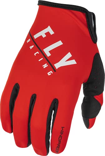 Fly Racing Windproof Lite Gloves (Black/Red) - 3XL