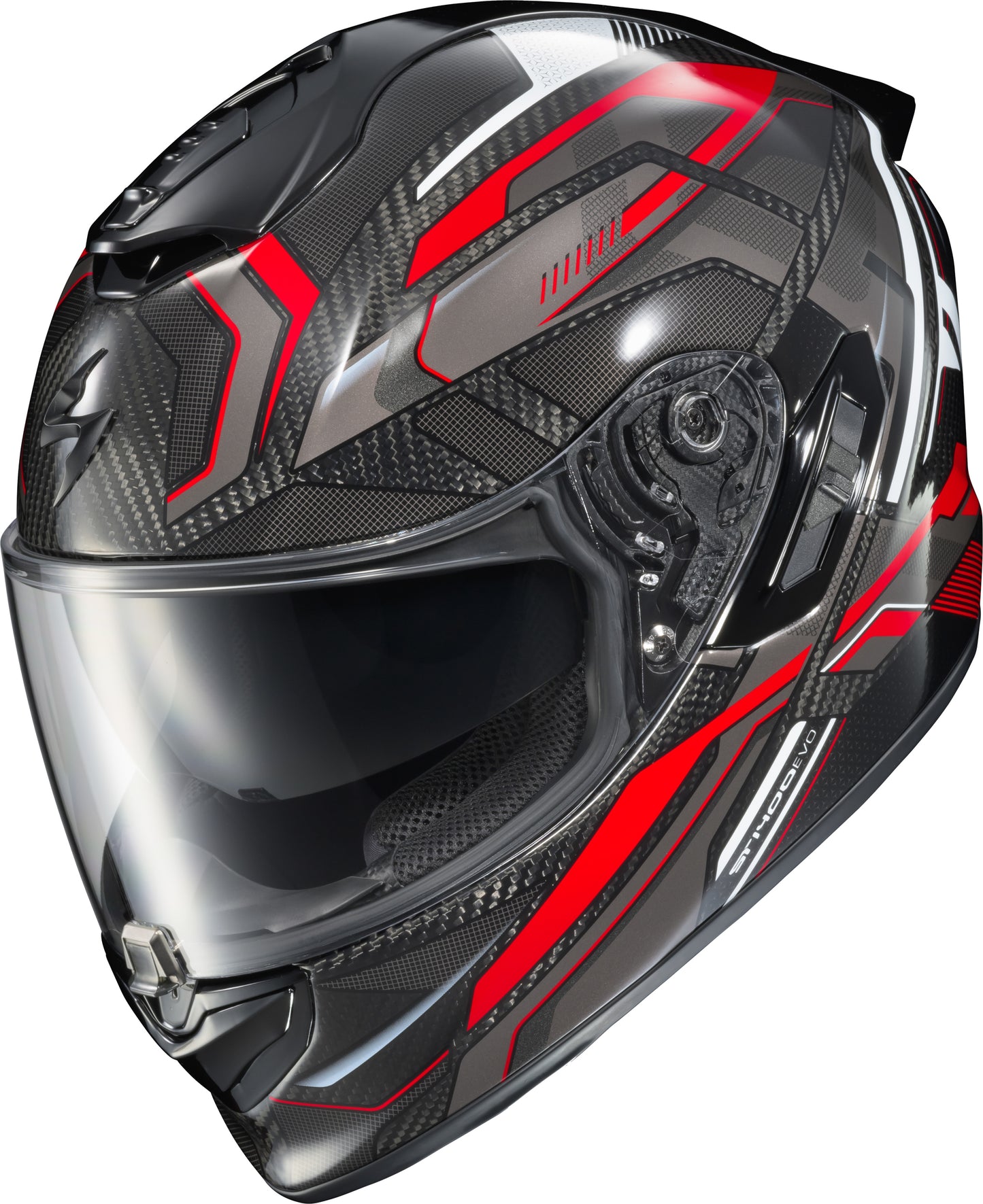 Exo St1400 Evo Carbon Helmet Hex Gloss Red Xl