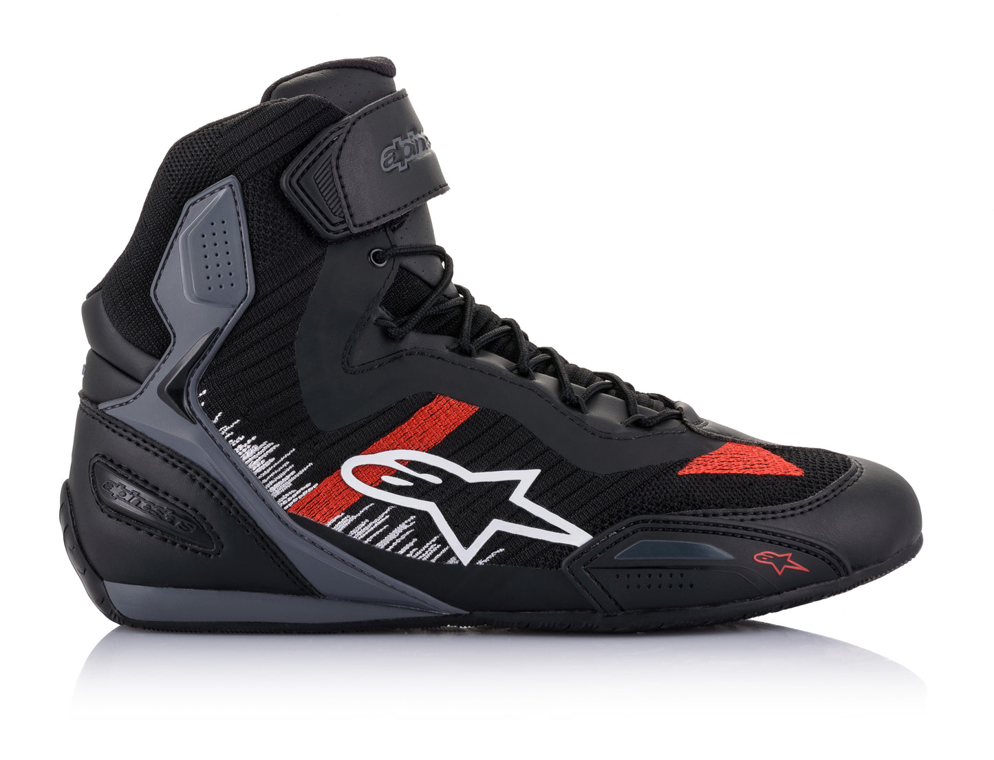 Alpinestars Faster-3 Knit Motorcycle Shoes (Black / Red)