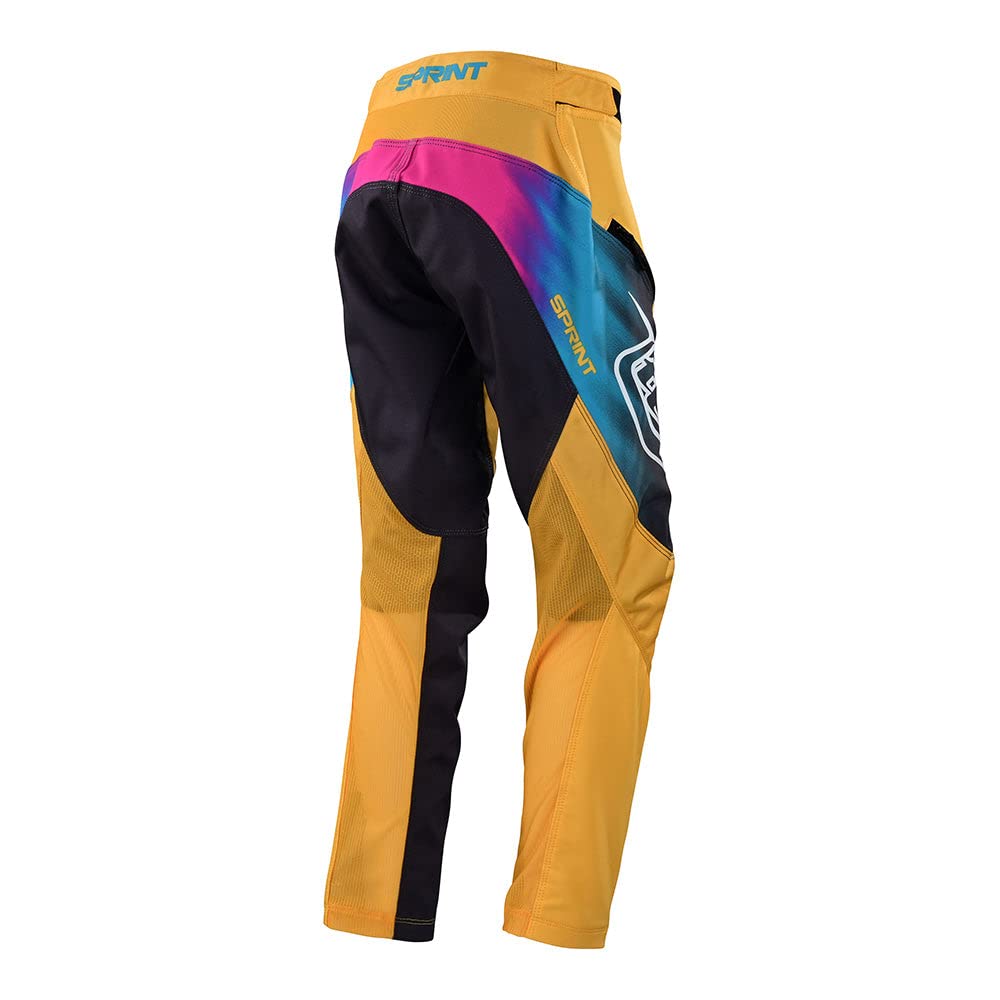 Troy Lee Designs Mountain Bike Cycling Bicycle Riding MTB Pants for Youth, Sprint Pant (28, Jet Fuel Golden)