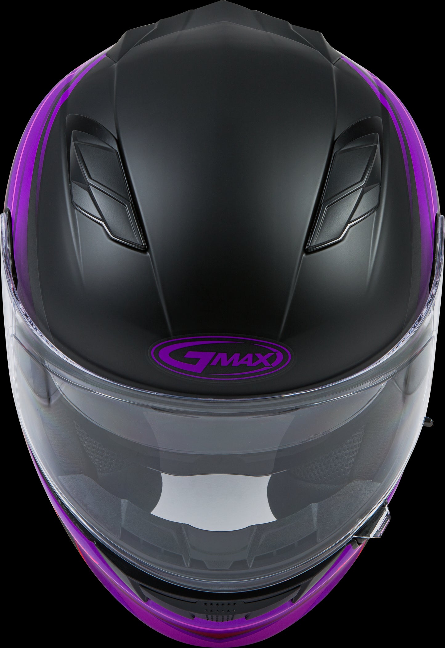 GMAX FF-98 Osmosis Motorcycle Helmet (Black/Purple/Red) - Large