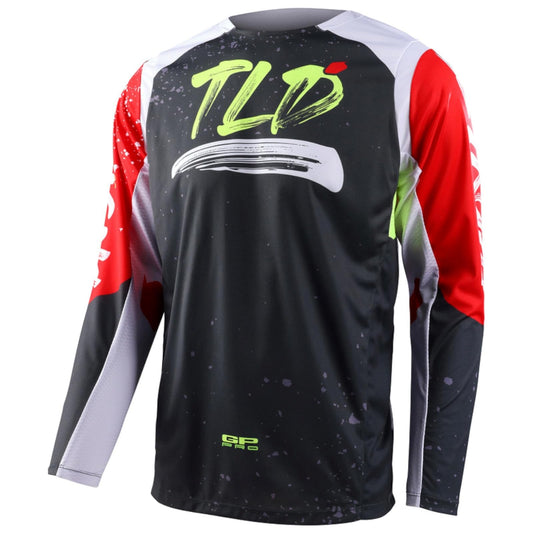 Troy Lee Designs 2023 GP Pro Jersey - Partical (X-LARGE) (BLACK/GLO RED)