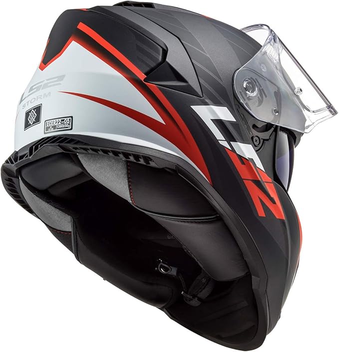 LS2 Assault Nerve Full Face Motorcycle Helmet W/SunShield (Matte Black/Red)