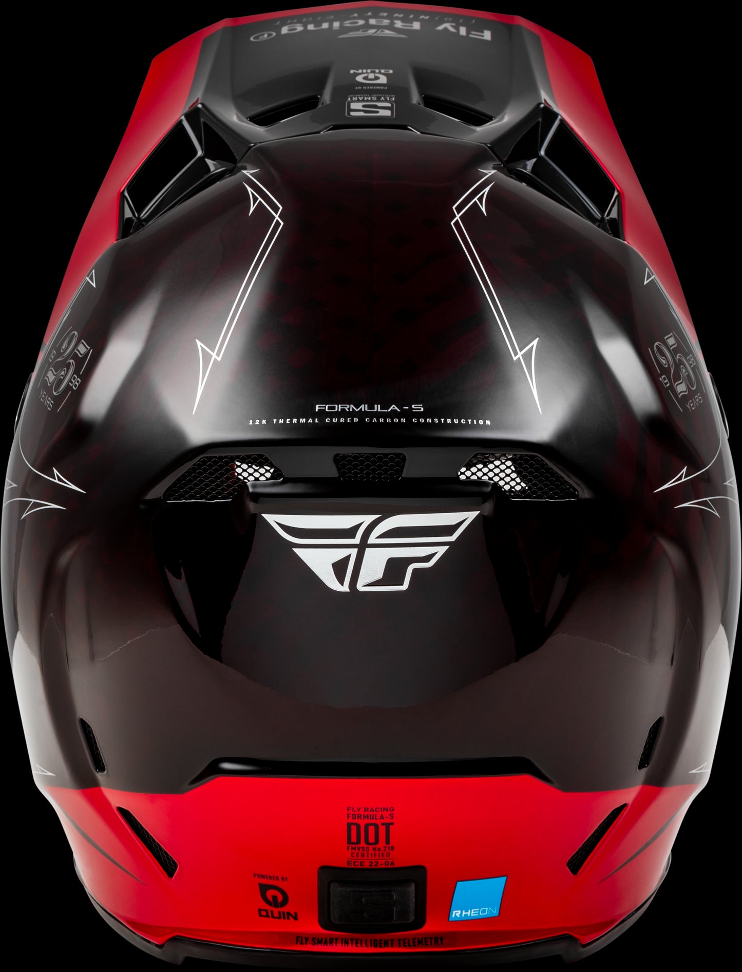 Fly Racing Formula S Legacy Carbon Helmet (Red Carbon/Black)