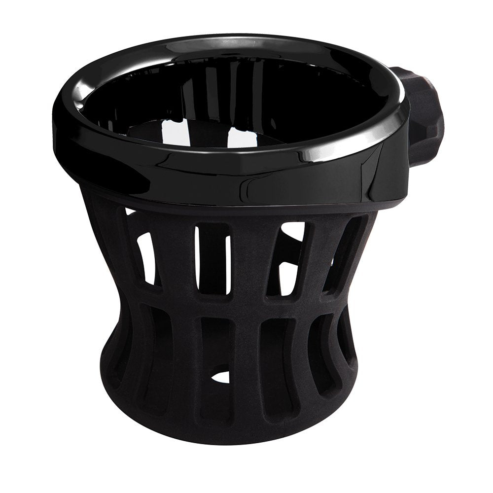 Ciro Rubber Drink Holder for Harley-Davidsons (Black w/ 7/8-1" Clamp Mount)